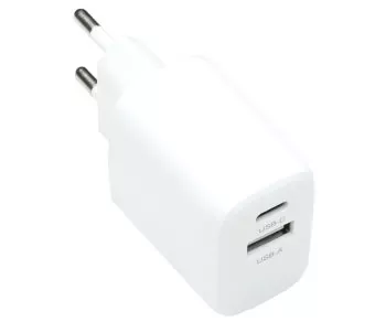 USB C+A Ladegerät/Netzteil 20W, PD, weiß, Box Power Delivery, weiß, DINIC Box